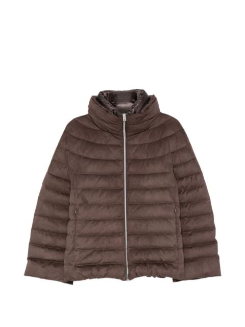 Herno quilted suede-effect jacket