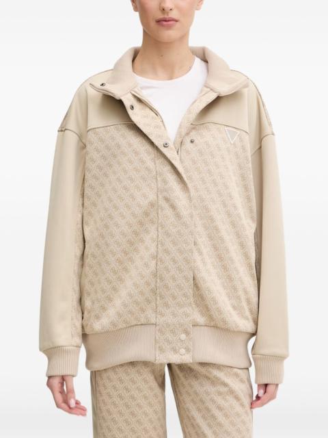 GUESS USA monogram-print panelled jacket