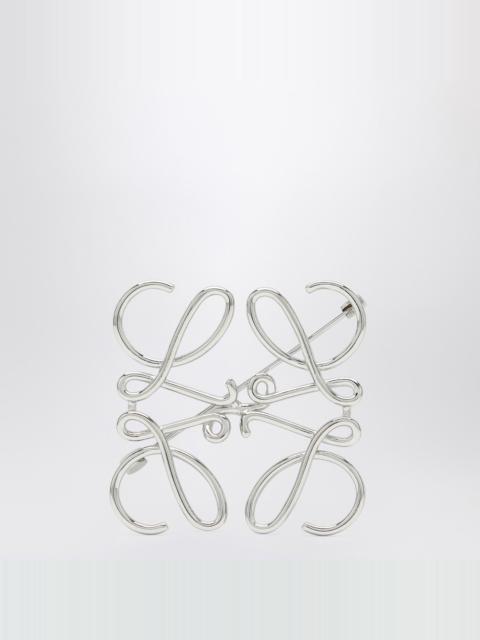 Loewe Anagram brooch in silver-tone metal