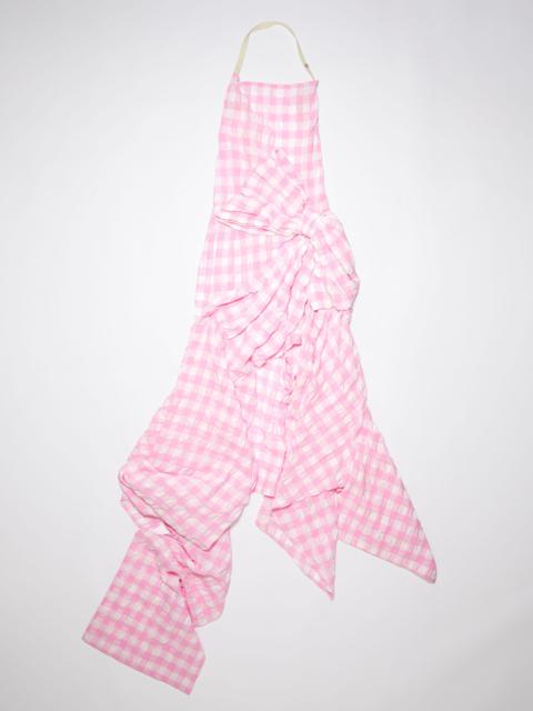 Gingham bow dress - Pink