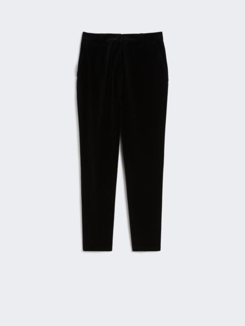 NEUTRO Slim-fit velvet cigarette trousers