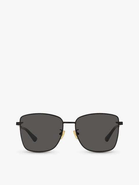 BV1237S square-frame metal sunglasses