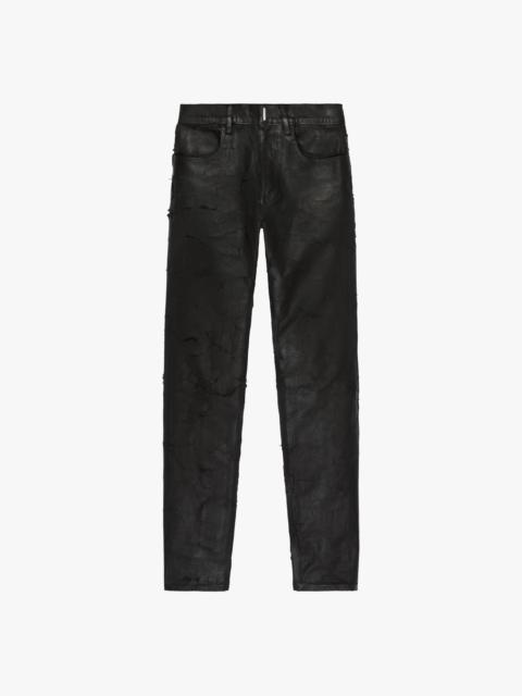 Givenchy SLIM FIT JEANS IN DESTROYED DENIM