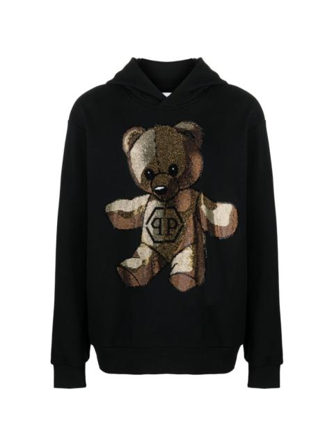 PHILIPP PLEIN Teddy Bear rhinestone-embellished hoodie