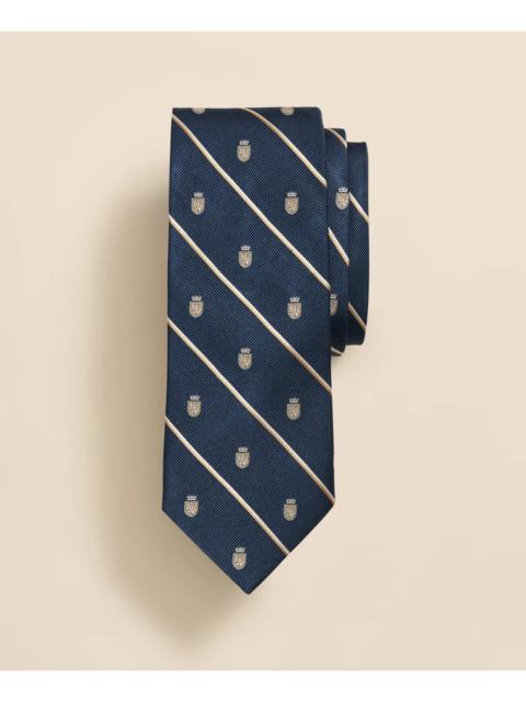 Brooks Brothers Silk Sidewheeler Striped Tie