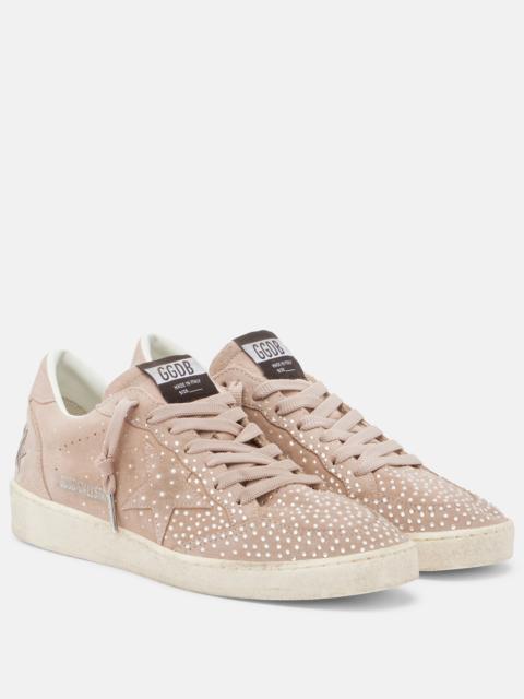 Golden Goose Ball Star embellished suede sneakers