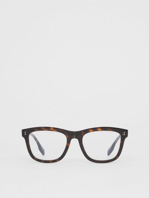 Burberry Logo Detail Square Blue Light Glasses