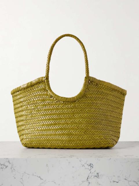 DRAGON DIFFUSION Nantucket large woven leather tote Light green