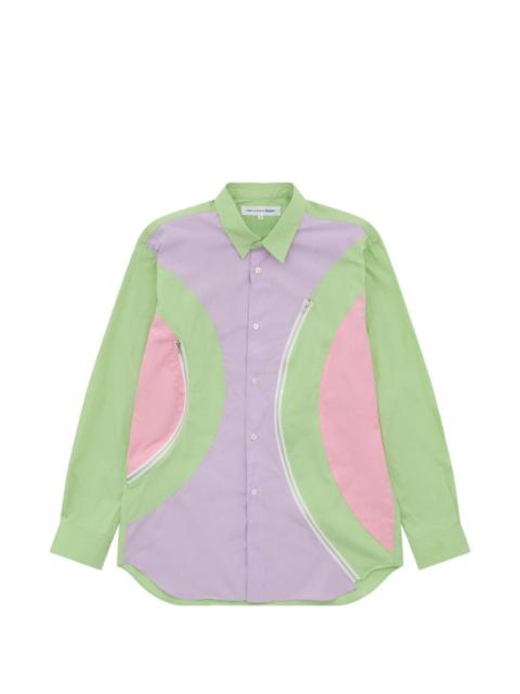 Comme des Garçons SHIRT colour-block zip-detail shirt