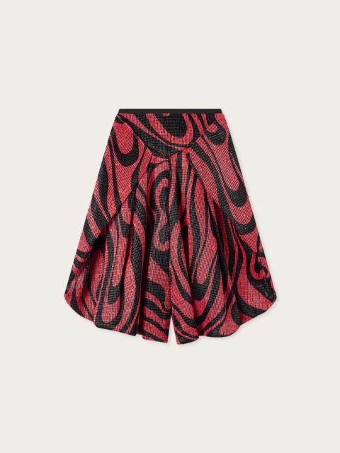 PUCCI MARMO PRINT RAFIA WIDE PANTS