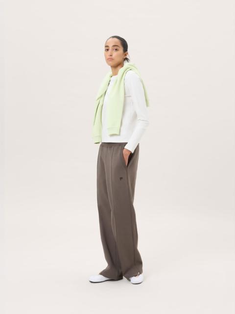 PANGAIA Womens Heavyweight Logo Straight Leg Track Pants - Shadow Clay