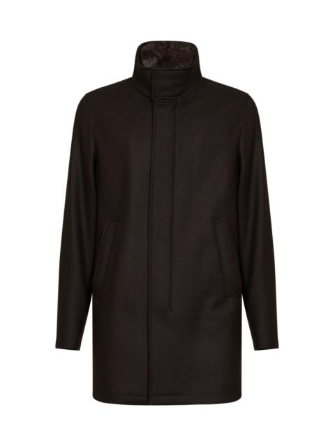 Herno Brown roll-neck coat