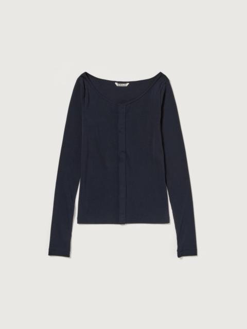 AURALEE ORGANIC COTTON FINE RIB CARDIGAN