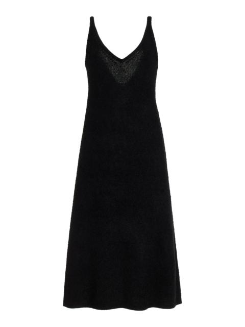 Downs Knit Dress in Black Silk Cashmere