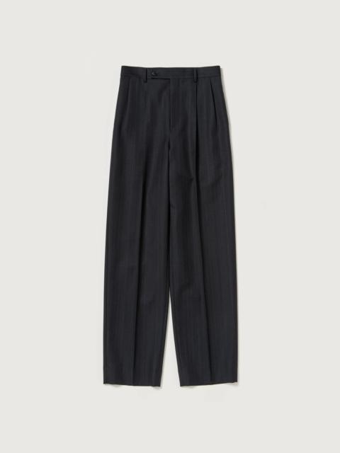AURALEE BLUEFACED WOOL TWO-TUCK SLACKS