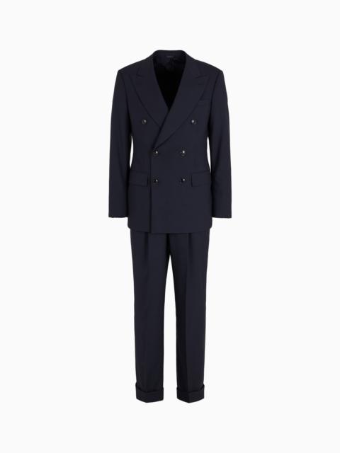 GIORGIO ARMANI Virgin wool and cashmere double-breasted Royal line suit