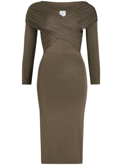 PATOU jersey wrap midi dress