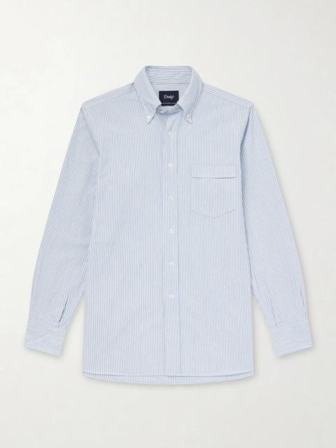 Drake's Button-Down Collar Striped Cotton Shirt