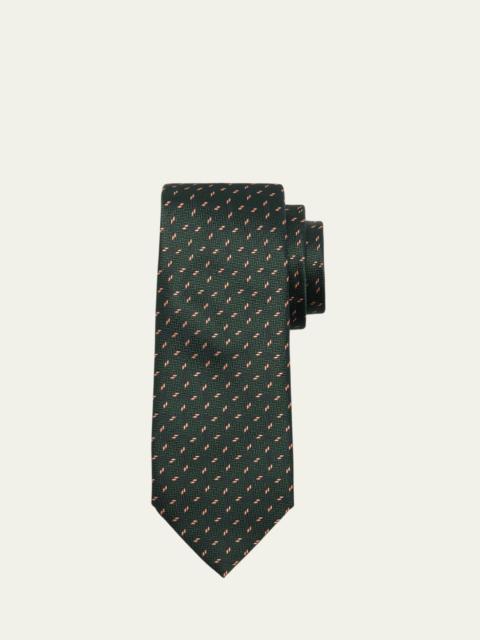 Men's Chevron Jacquard Silk Tie