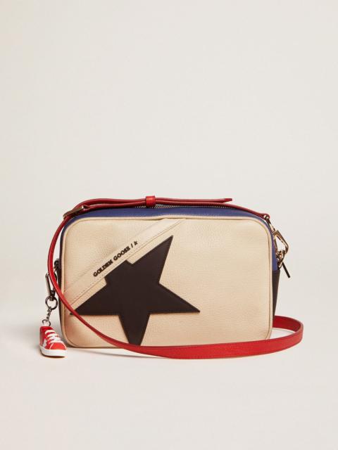 Golden Goose Star Bag made of pebbled leather with black star