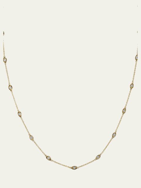 SYDNEY EVAN Marquis Segment Necklace Gold