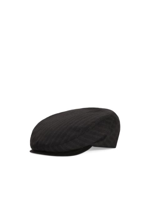 Dolce & Gabbana striped logo-plaque hat