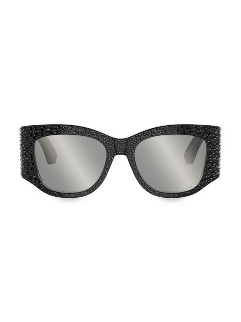 Dior Women's DiorNuit S1I 54MM Square Sunglasses - Blackandsmokemirror