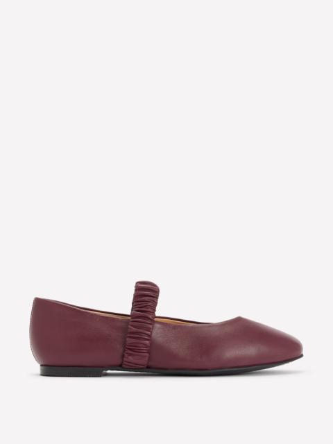 BODEN Camilla Ruched Ballet Flats-Oxblood