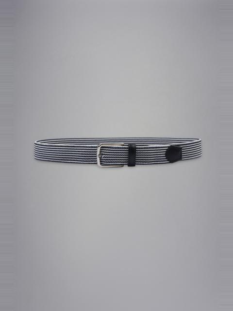 Paul & Shark LEATHER TRIMMED WOVEN ELASTIC BELT