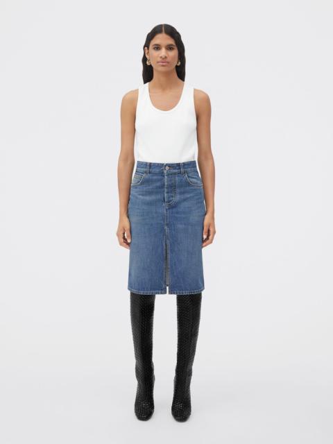 original medium washed denim skirt