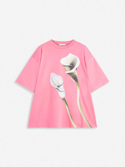 OVERSIZED T-SHIRT WITH CALLA LILY PRINT