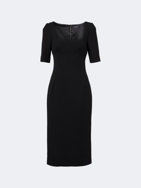 Dolce & Gabbana Virgin wool crêpe midi dress