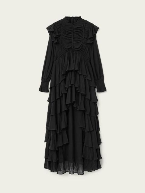 ALLSAINTS LEILA FRILL MAXI DRESS
