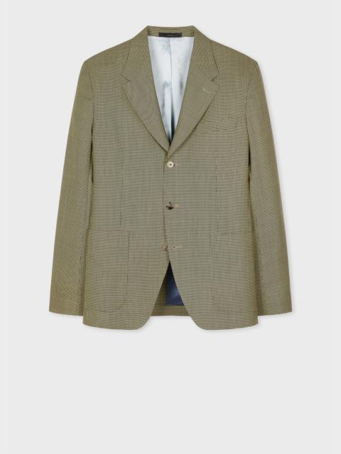 Paul Smith Yellow Overdyed Micro Houndstooth Wool Blazer