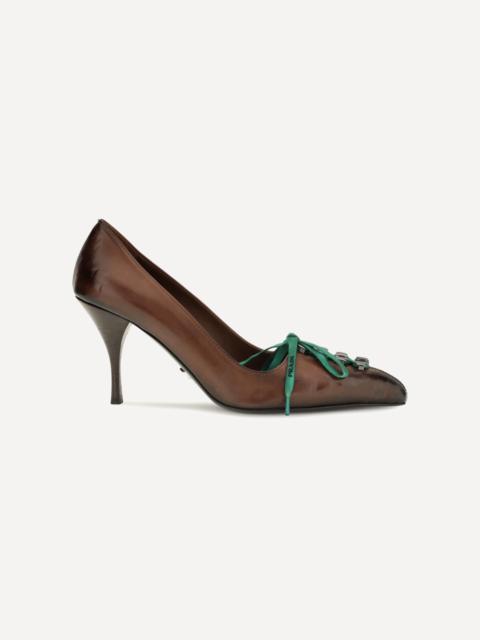 Prada Leather lace-up Pumps