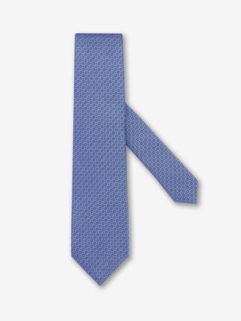 CORNELIANI Light blue jacquard silk tie with micro pattern