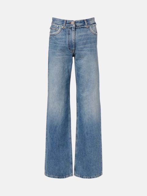 VERSACE Mid-rise wide-leg jeans