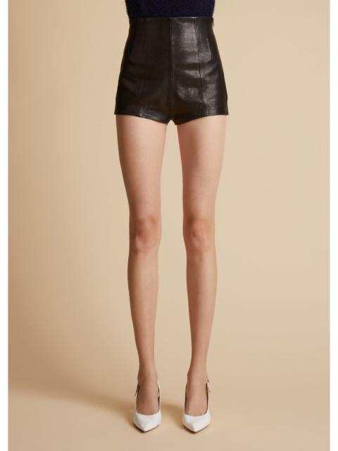 KHAITE The Lennman leather shorts