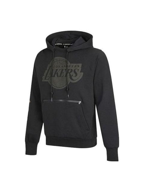 Jordan Men's Air Jordan NBA Los Angeles Lakers Casual Sports Fleece Pullover Black DB1527-010