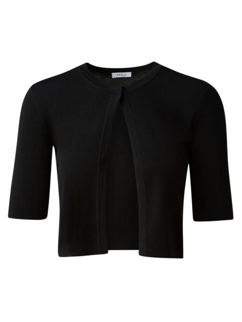 AKRIS Women's Elements Wool Cropped Cardigan - Black
