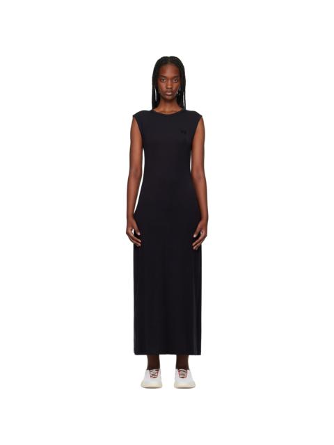 Y-3 Black Open Back Midi Dress