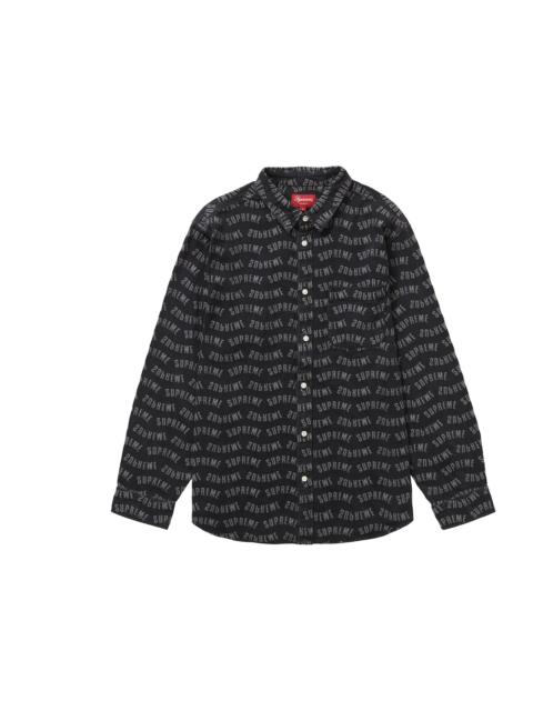 Supreme Supreme Arc Jacquard Denim Shirt Black