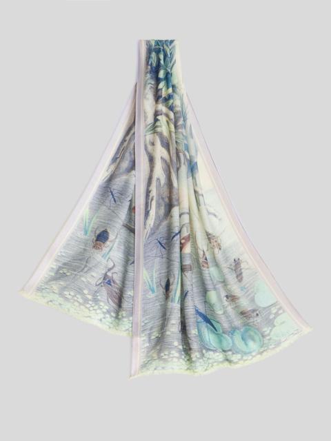 Etro PRINTED WOOL AND SILK SCARF