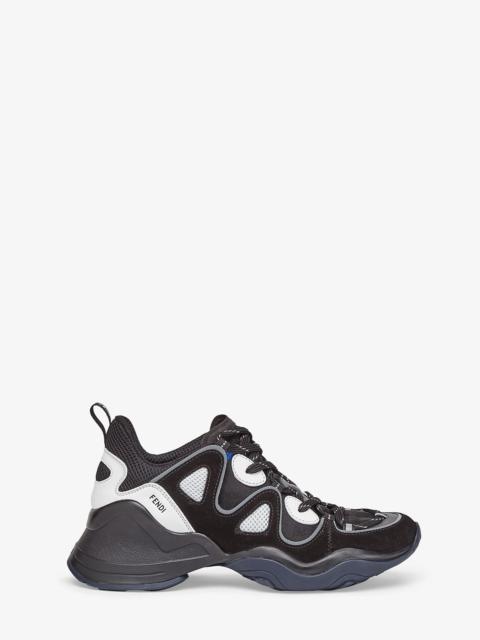 FENDI Multicolor suede and tech mesh sneakers