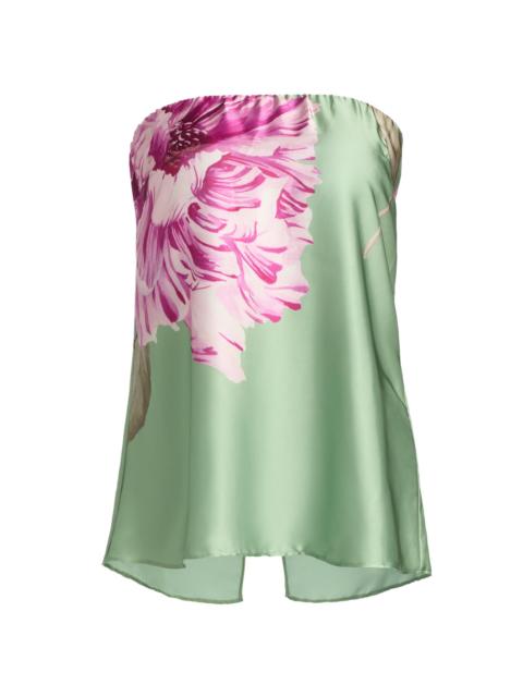 MISA Women's Yassi Floral Strapless Top - Large Flora