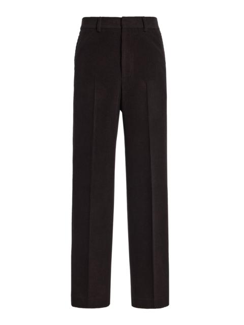 GABRIELA HEARST Harold Straight-leg Trouser in Chocolate Cashmere Corduroy