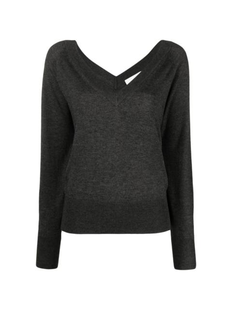 v-neck fine knit