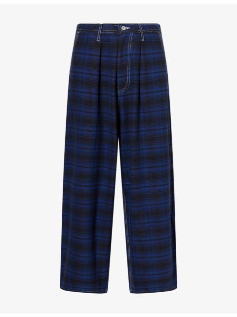 Story mfg. Lush Check Cotton Trousers