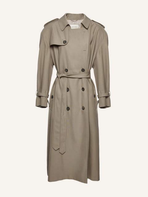 MAGDA BUTRYM Relaxed silk trench coat in khaki