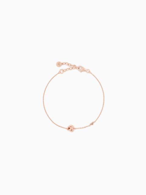 EMPORIO ARMANI EMPORIO ARMANI ROSE GOLD-TONE STERLING SILVER KNOT BRACELET
